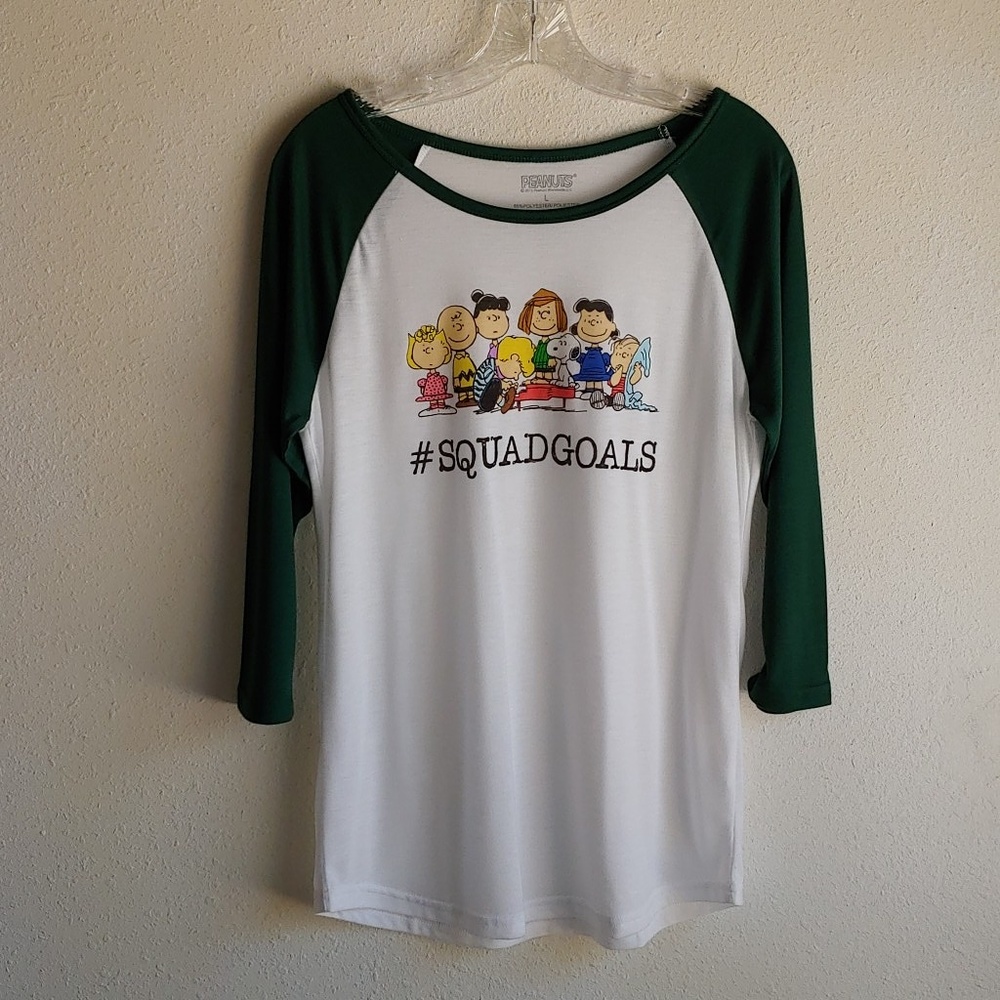 Peanuts| Graphic Baseball Tee A-1#squadgoals